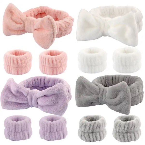 Skincare Headband and Wrist Set